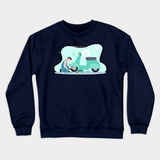 Motorcycle One On Crewneck Sweatshirt